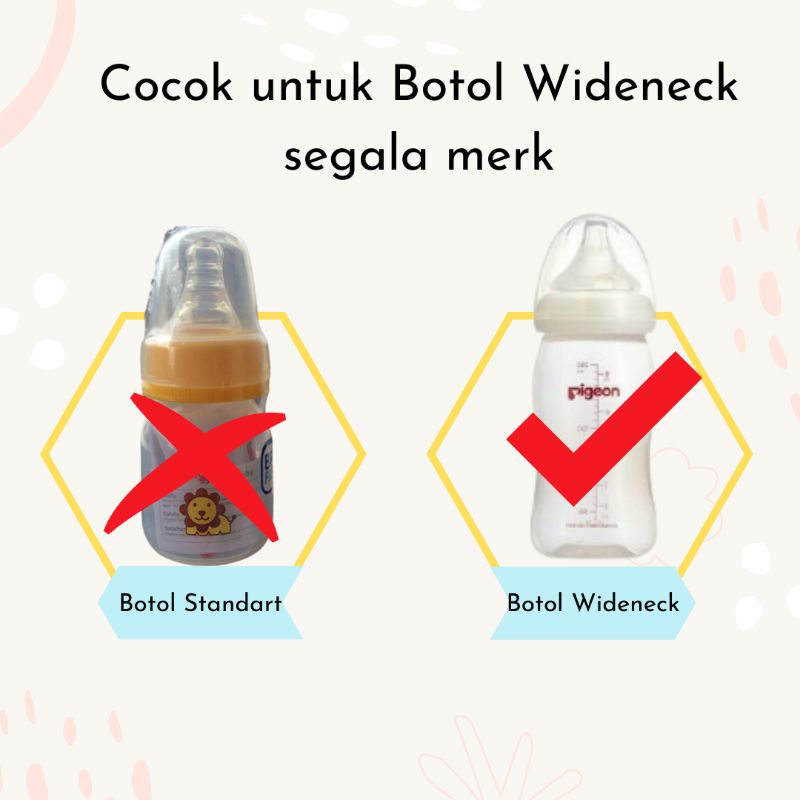 Dot peristaltik cocok untuk botol susu Wideneck