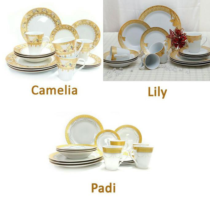 Perangkat Alat Makan Dinner Set D16 Vicenza Set Piring Makan Vicenza