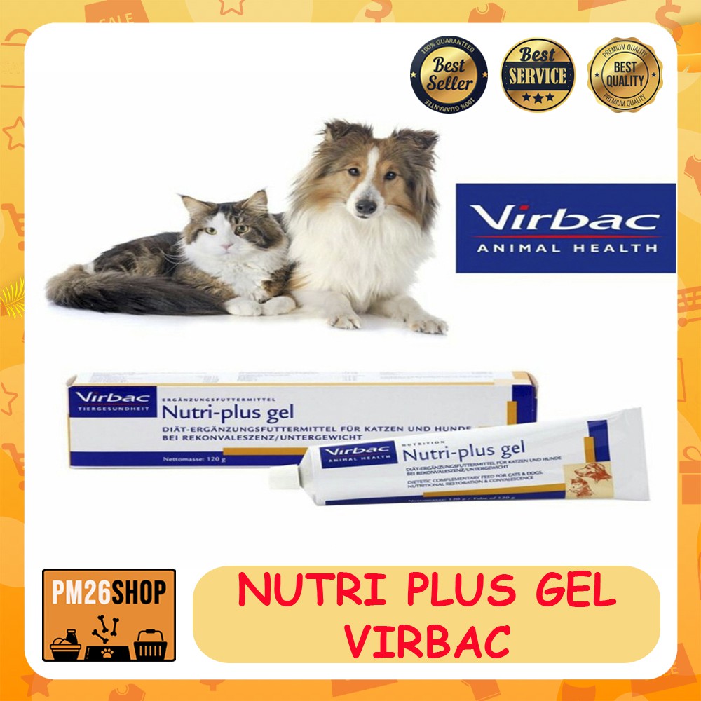 Virbac Nutri Plus Gel 120.5g Nutriplus Gel Vitamin Hewan Anjing Kucing