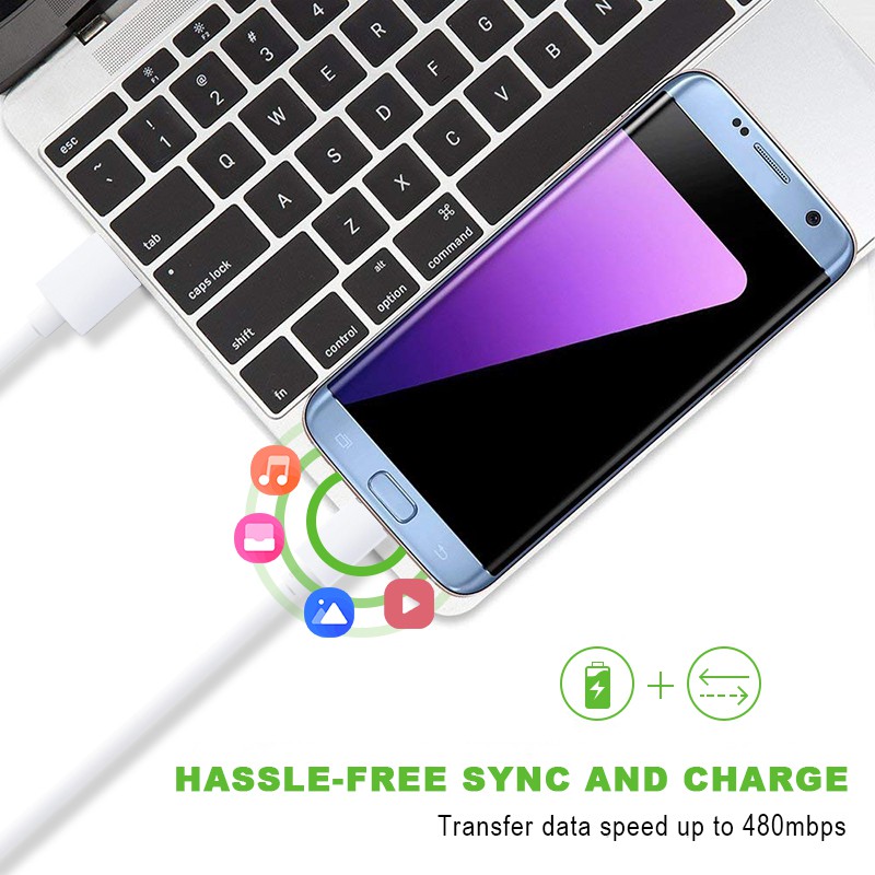 GROTIC Kabel Data Micro USB 200cm 4A VOOC Flash Charge untuk OPPO Android Phone-4