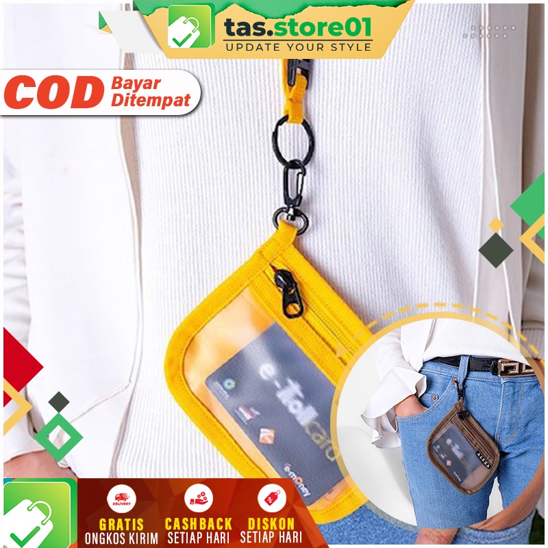 Hanging Lanyard Wallet Smart Pocket Gantungan Dompet ID Card HP Tali Lanyard Kalung Leher Pria Wanit