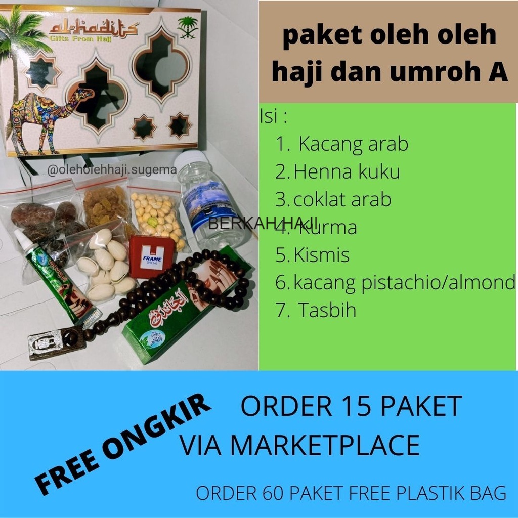 Paket oleh oleh haji dan Umroh A+ Air zamzam original