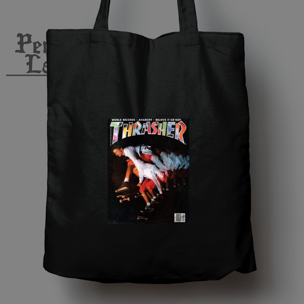 THRASHER Totebag Skateboard Tas Jinjing Pria Wanita Kekinian Desain Terbaru Penawaran Spesial