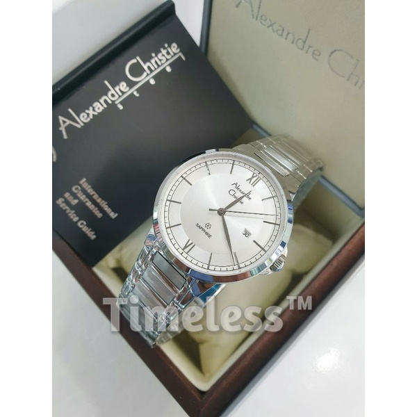 Jam Tangan Pria Alexandre Christie ac 8537 MD Sapphire Silver