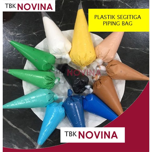 [10pcs] PLASTIK SEGITIGA PIPING BAG ICING BAG BUTTERCREAM