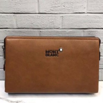 Pouch kulit montblanc tas cowok pria kantor