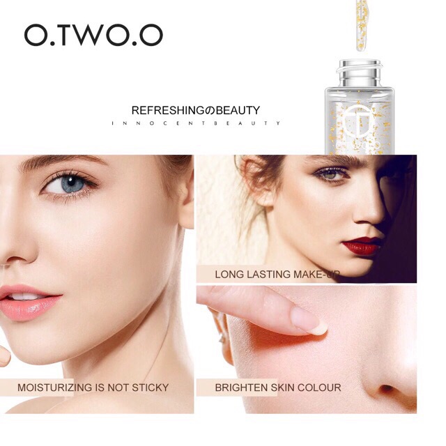 O.TWO.O Hydrating Face Primer Pore Minimizing Rose Gold