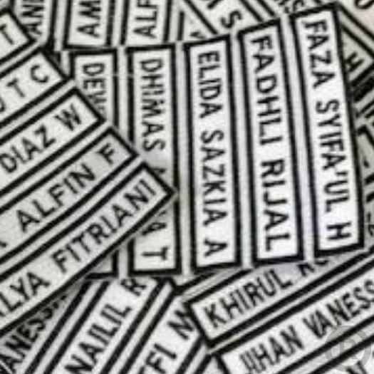 name tag bordir/name tag sekolah/bet sekolah/papan nama sekolah Bordir Nama Custom