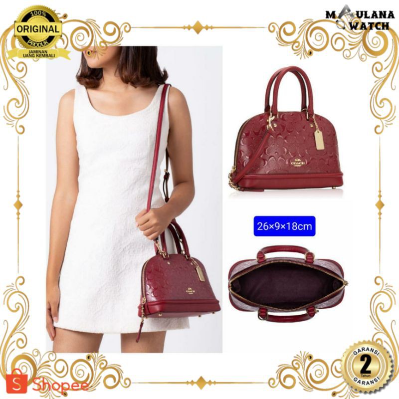 Tas Wanita Coach F27597 Mini Sierra Satchel In Signature Leather