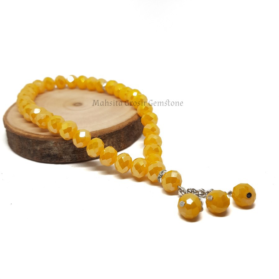 Tasbih Batu Kristal Berkilau 33 butir 10mm-2