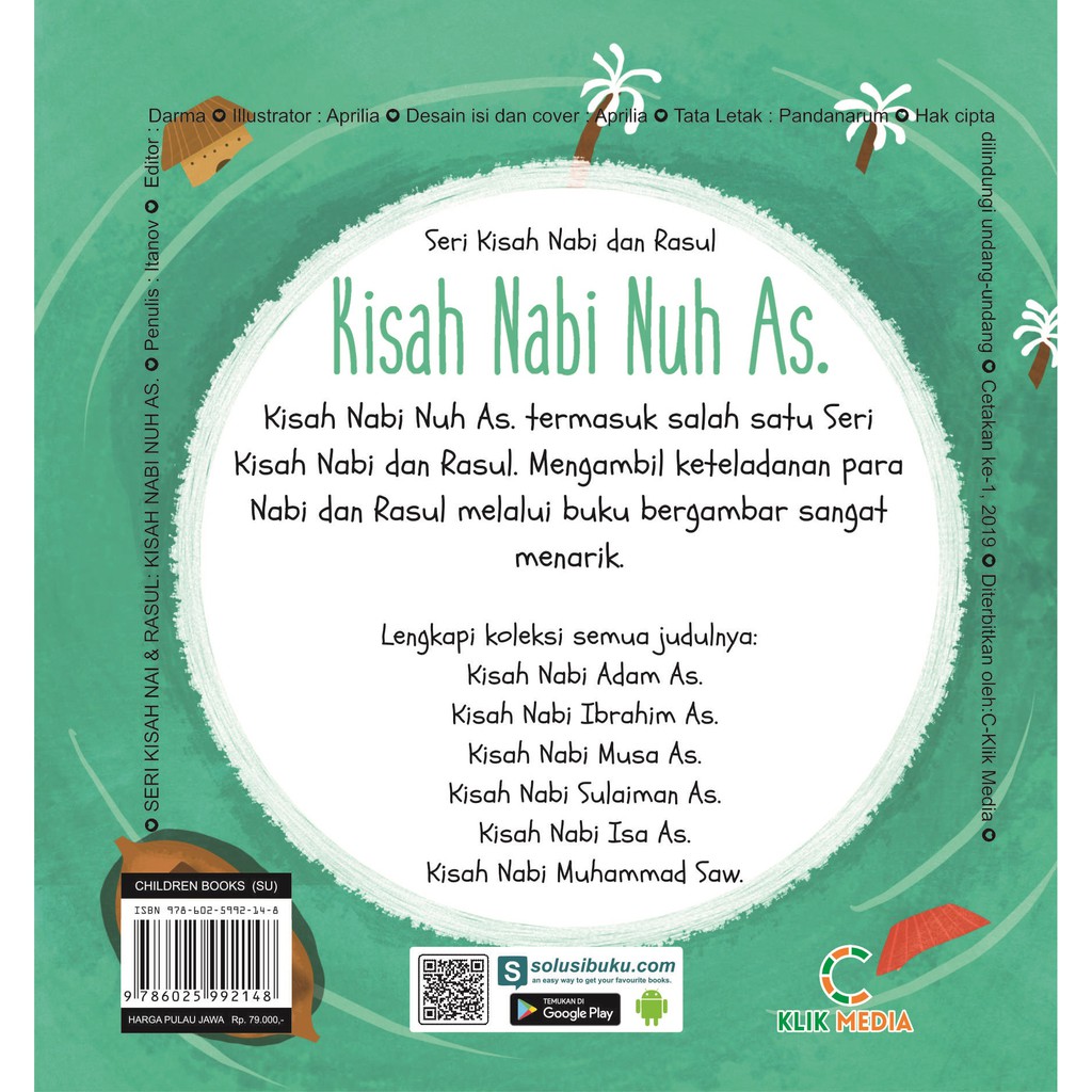 Obral Buku Anak Kisah Nabi Nuh A S Seri Kisah Nabi Rasul Boardbook Cklik Shopee Indonesia