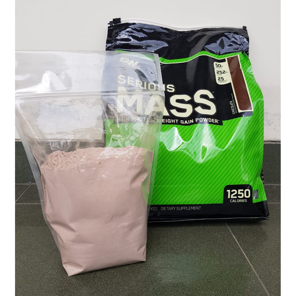 (Bonus Sample/Shaker) On Optimum Nutrition Serious Mass 2 Lbs Repack (900 Gram)