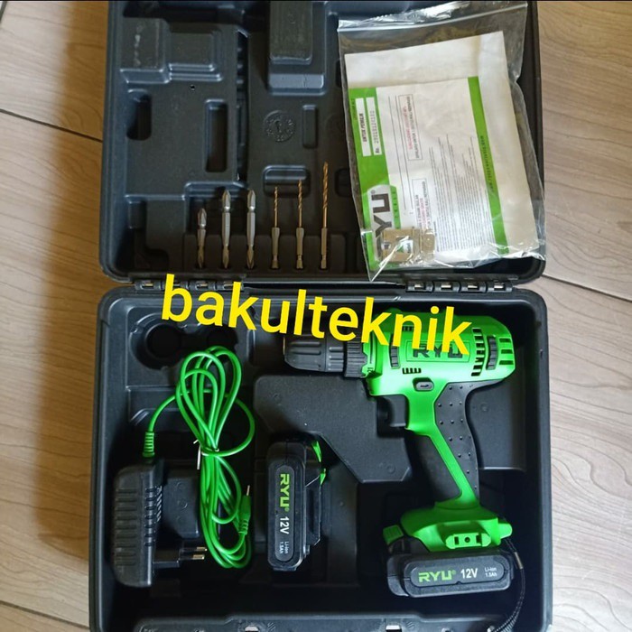MESIN BOR CORDLESS RYU RCD 12V BOR BATRE BATERAI RYU RCD12