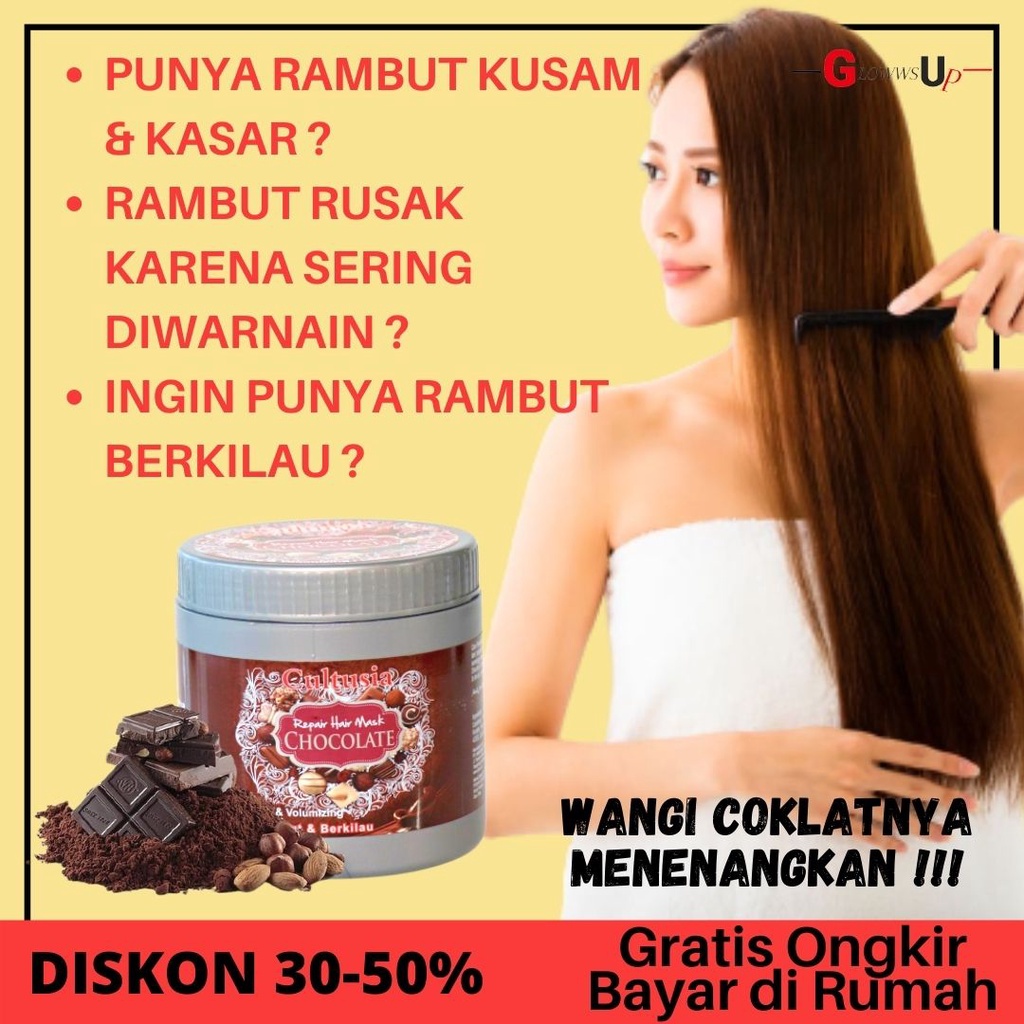 MASKER RAMBUT RUSAK DAN KERING HAIRSPA HAIR SPA RAMBUT WANITA HAIR MASK CHOCOLATE CULTUSIA 500ML HAIR MASK CHOCOLATE CULTUSIA 500ML BPOM MASKER RAMBUT COKLAT