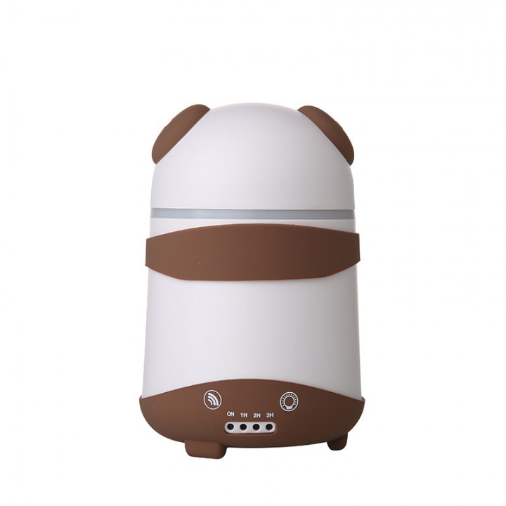 Aroma Diffuser PANDA Ultrasonic Humidifier Dual Nozzle 150ml Coklat