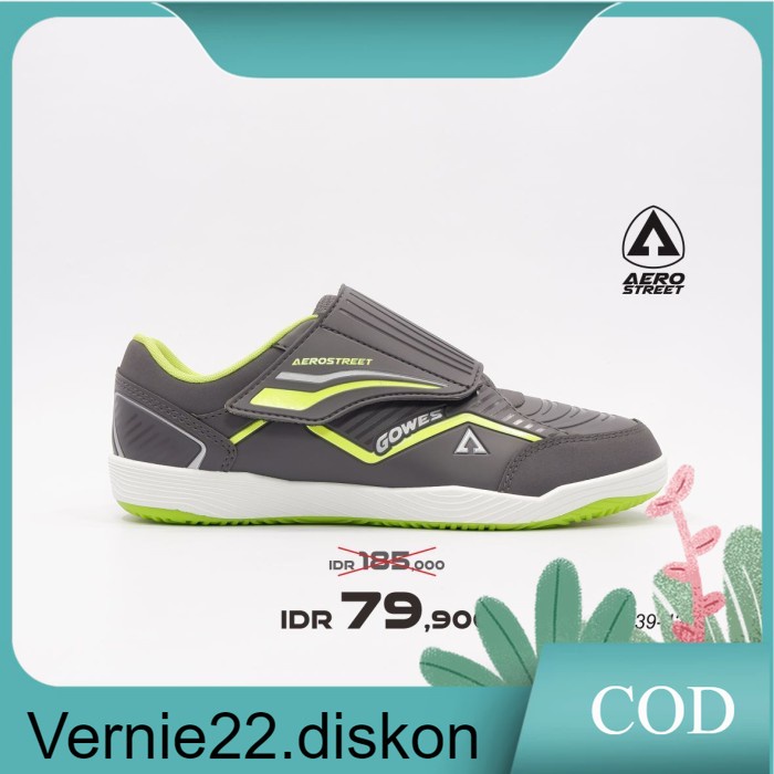 Aerostreet 39-42 Gowes-V Abu Neon -Sepatu Sport Pria Wanita Aero - 39