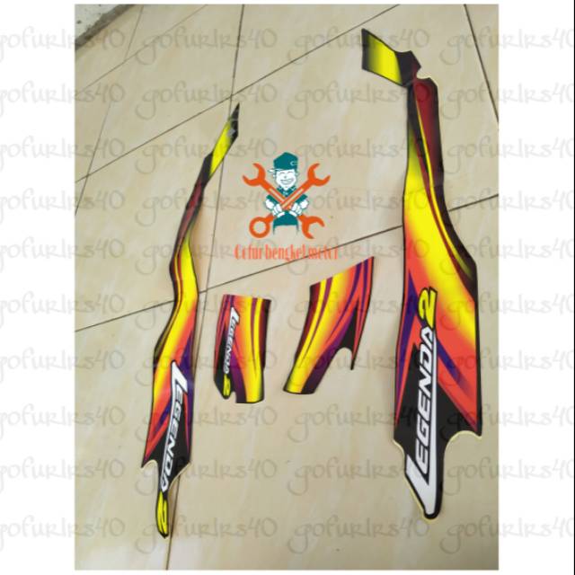 Stiker motor legenda2 2002 striping body motor legenda tahun 2002