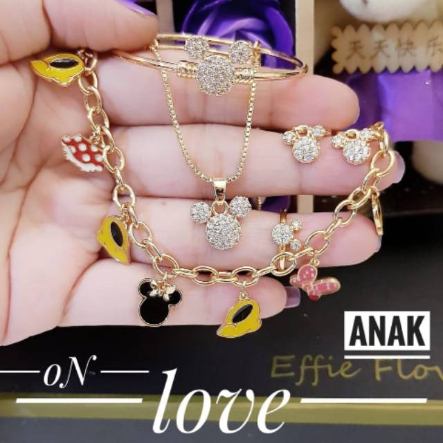 Xuping set perhiasan anak lapis emas 18k 1054j