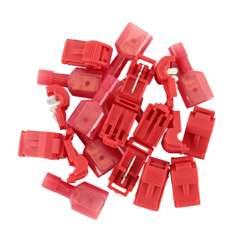 Kabel Jumper Wire Konektor  T Merah 0.3-1mm2 Terminal Scotch Lock Connector Quick Splice Crimp