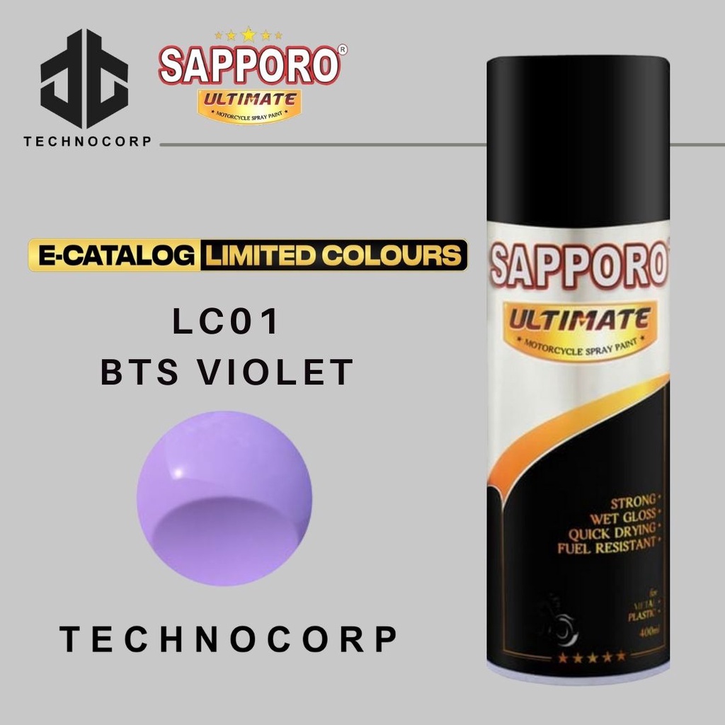 

Cat Semprot SAPPORO ULTIMATE LC01 BTS VIOLET / LIMITED EDITION PASTEL
