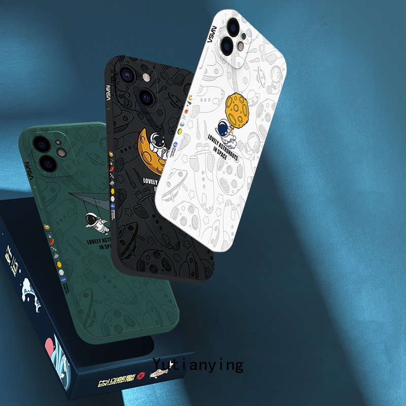 Soft Case Tpu Motif Nasa Untuk Iphone 11 13 12 6 6s 7 8 Plus 11 13 12 Pro Max Xr Se 2020 X Xs Max