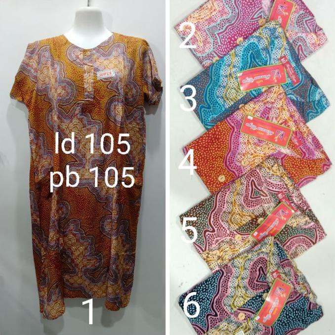 Daster Pendek Batik Kencana Ungu Label Merah Promoi Murah