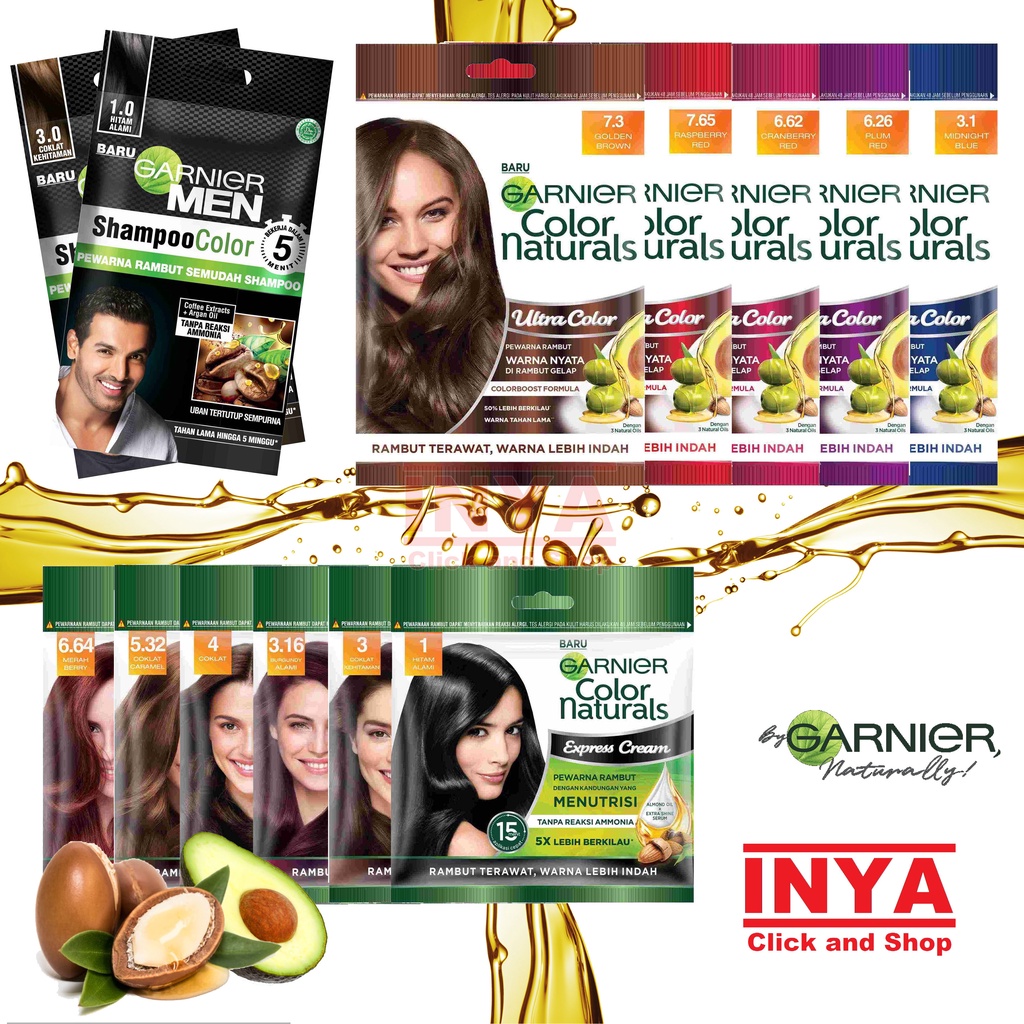 GARNIER COLOR NATURAL EXPRESS CREAM , ULTRA COLOR &amp; MEN SHAMPOO COLOR