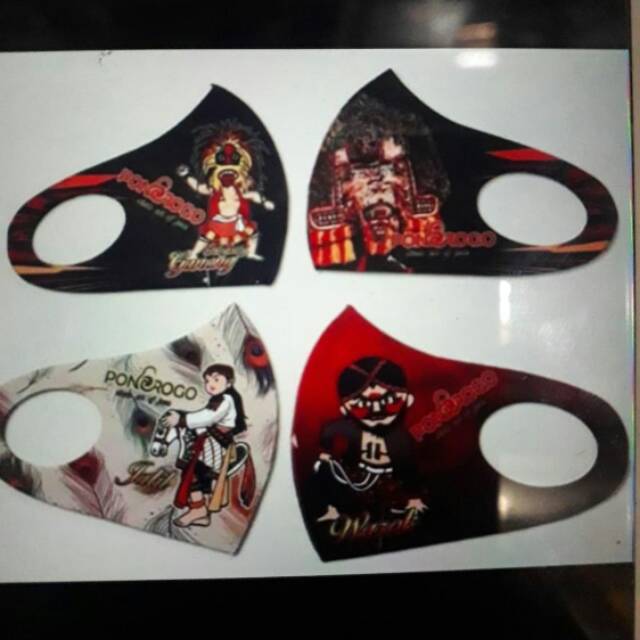 Masker motif kesenian reog