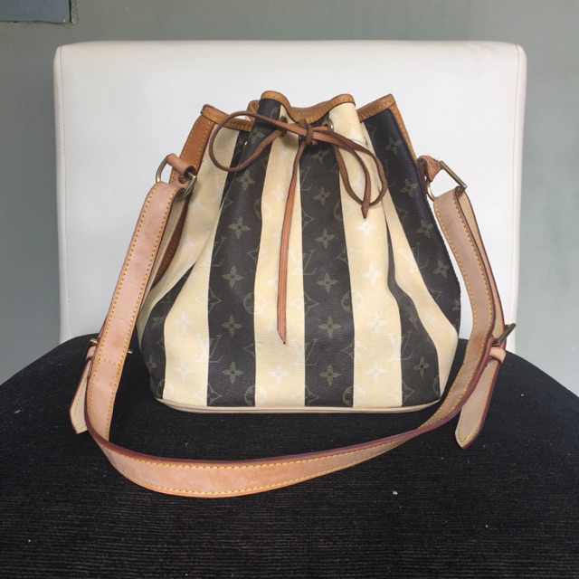 Preloved tas Lv petite rayure