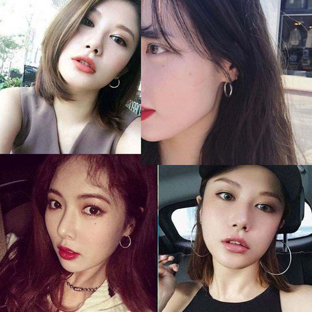 Mxbeauty Anting Hoop Wanita Berlebihan Punk Lingkaran Besar Cincin Temperamen Perhiasan