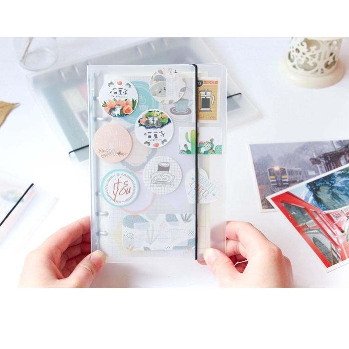 

Buruan Beli [THE UNIVERSE] 6 Ring Binder A6 Matte Aesthetic Binder Transparan Dove - ST008