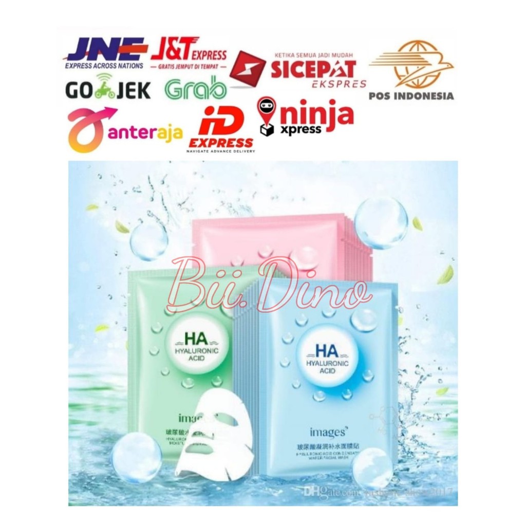 Images HA Hyaluronic Acid Facial Sheet Mask Masker Images Asam Hialuronat Water Moisturizing