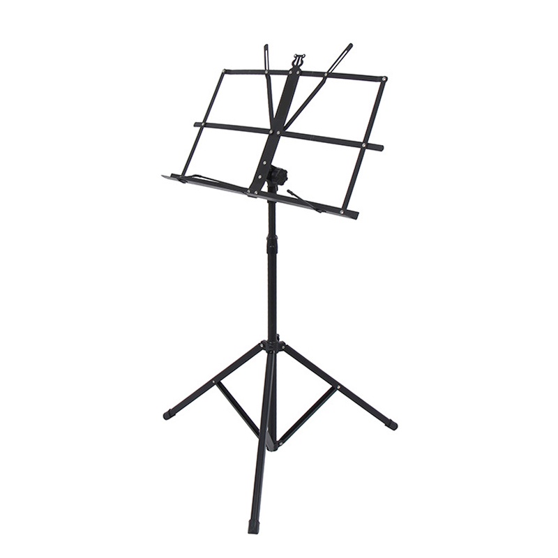 Stand Partitur Musik Adjustable Ukuran 65cm - 135cm Dengan Tas Penyimpanan