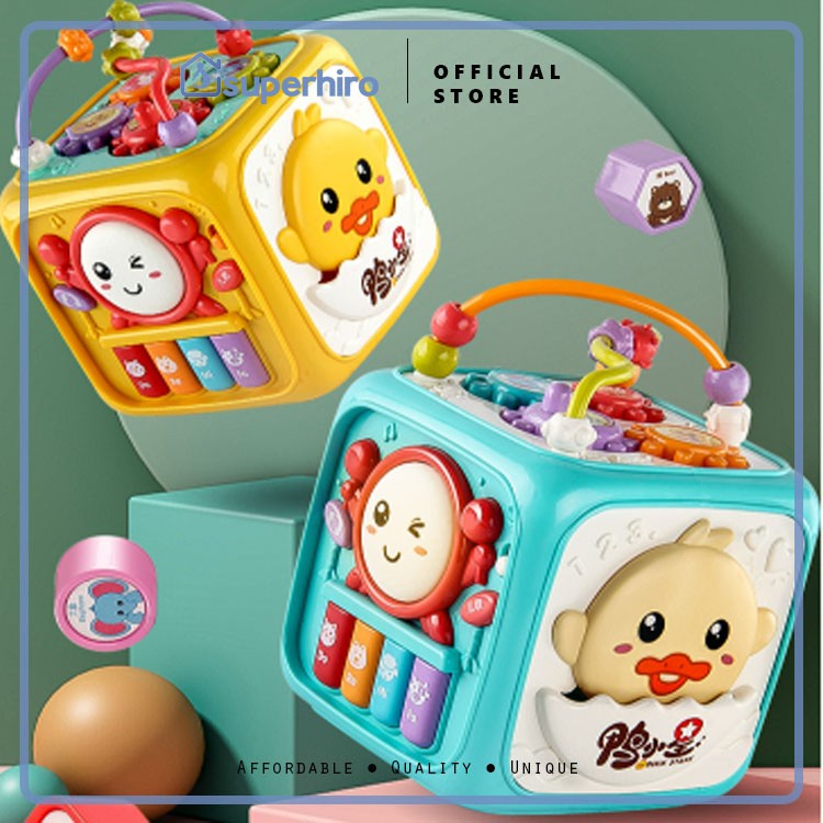 Kotak Mainan Edukasi Anak Bayi Musik Rattle Puzzle Baby Motorik Toys