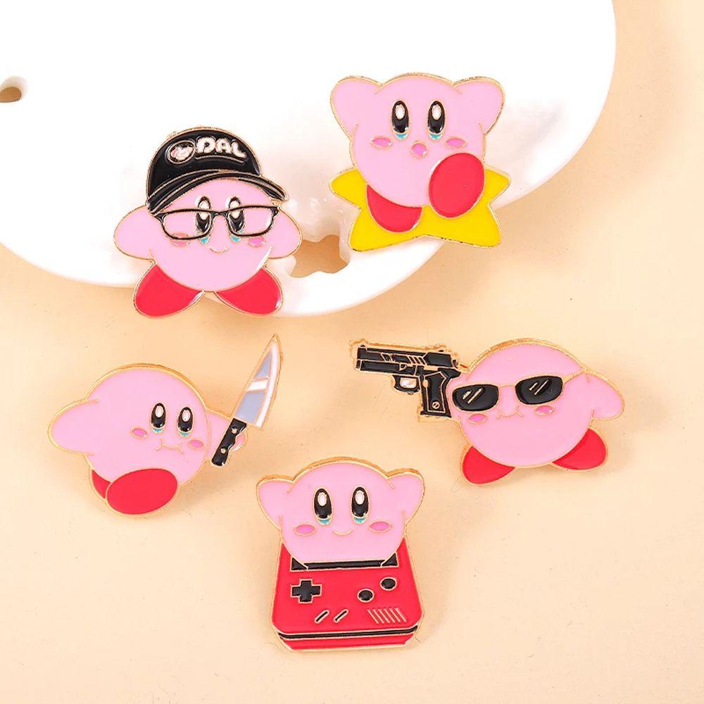 [Elegan] Kirby Bros Aksesoris Hadiah Bros Logam Lucu Kirby Kartun Lencana Pin Enamel Bros