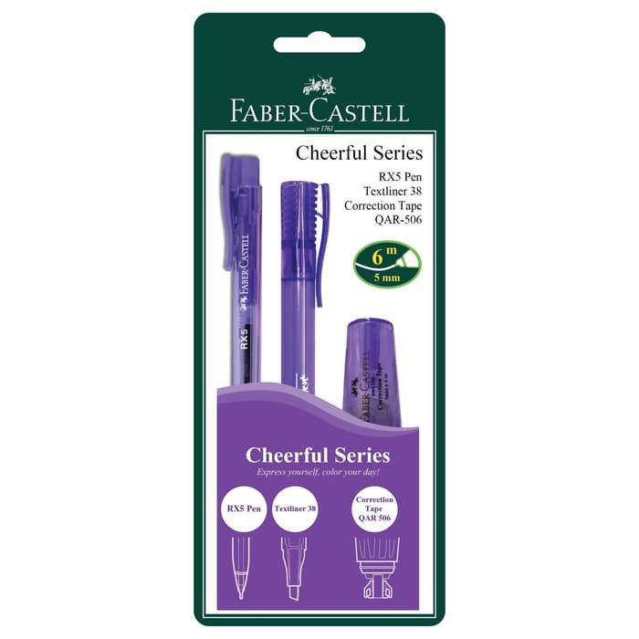 

NEW STOCK FABER-CASTELL CHEERFUL SERIES - VIOLET