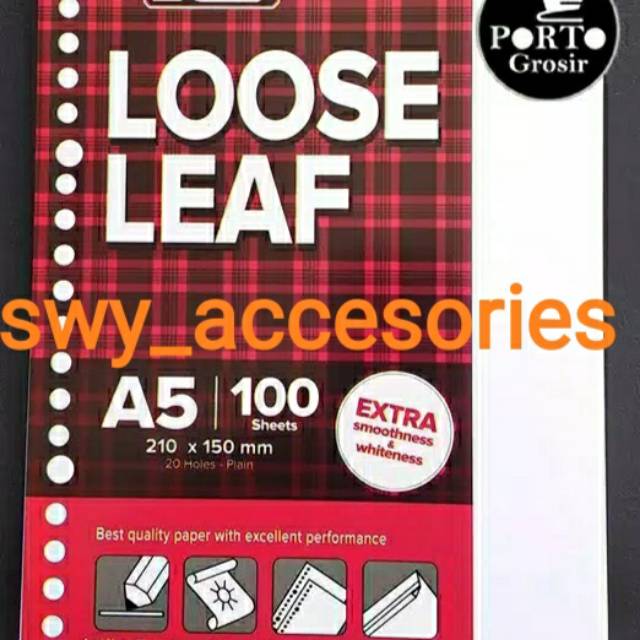 

Loose leaf isi binder