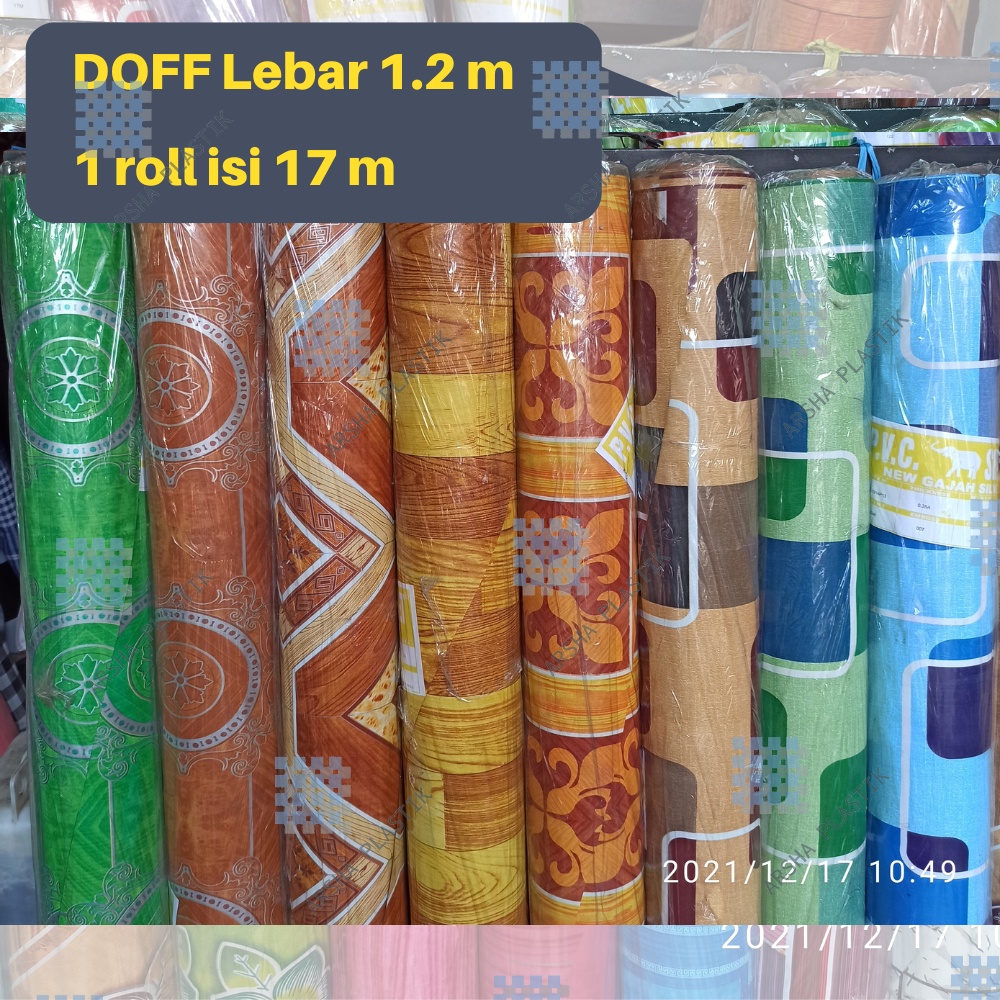 Roll Gulungan Karpet Lantai Plastik Motif Taplak Meja Perlak Vinyl
