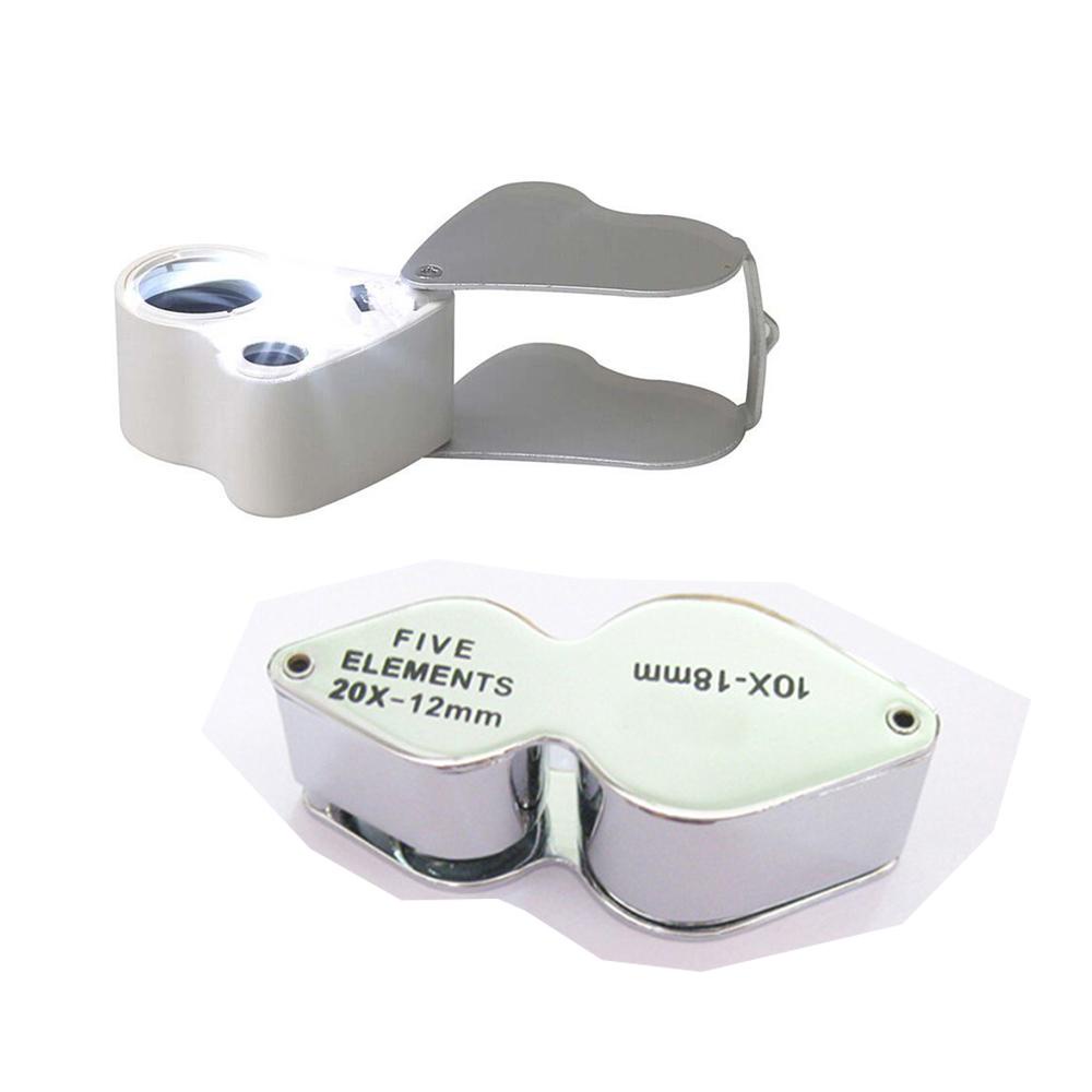 Chookyy Jewelers Loupe Lipat 60X Loop Perhiasan Penilaian 10X 20X Loupe Magnifier