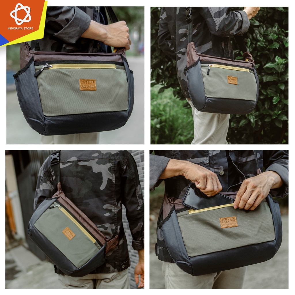 ONTIME Tas Selempang Pria Original Sling Bag Pria Besar Tas Sekolah Kerja Kuliah Distro Pria Wanita