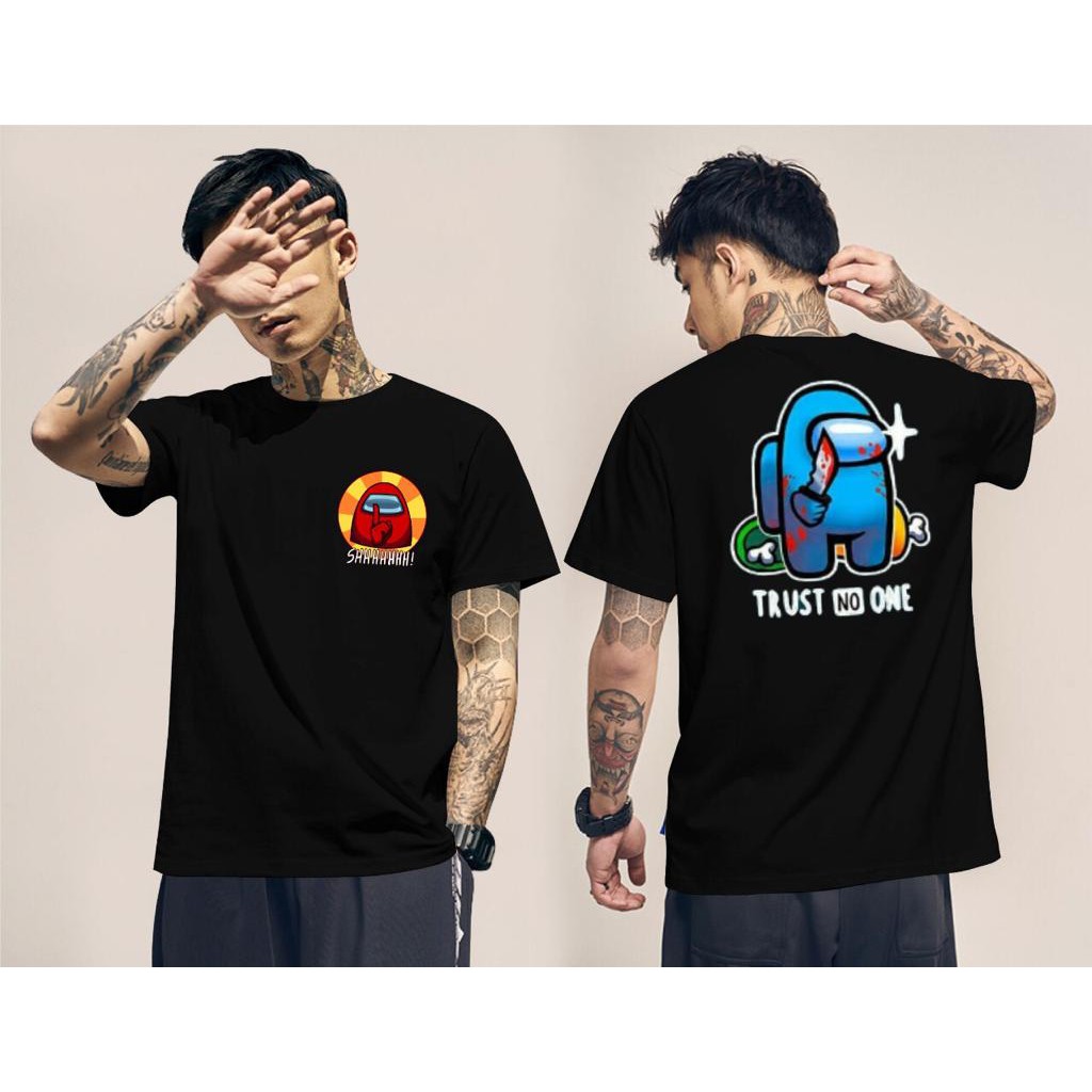 BeeShop AMONG US SHHH / KAOS DISTRO / KAOS GROSIR / T-SHIRT / BAJU COWOK / PAKAIAN PRIA