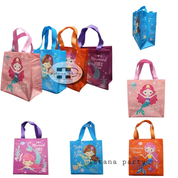 

Tas souvenir ulang tahun mermaid / Goodie bag ulang tahun ukuran S