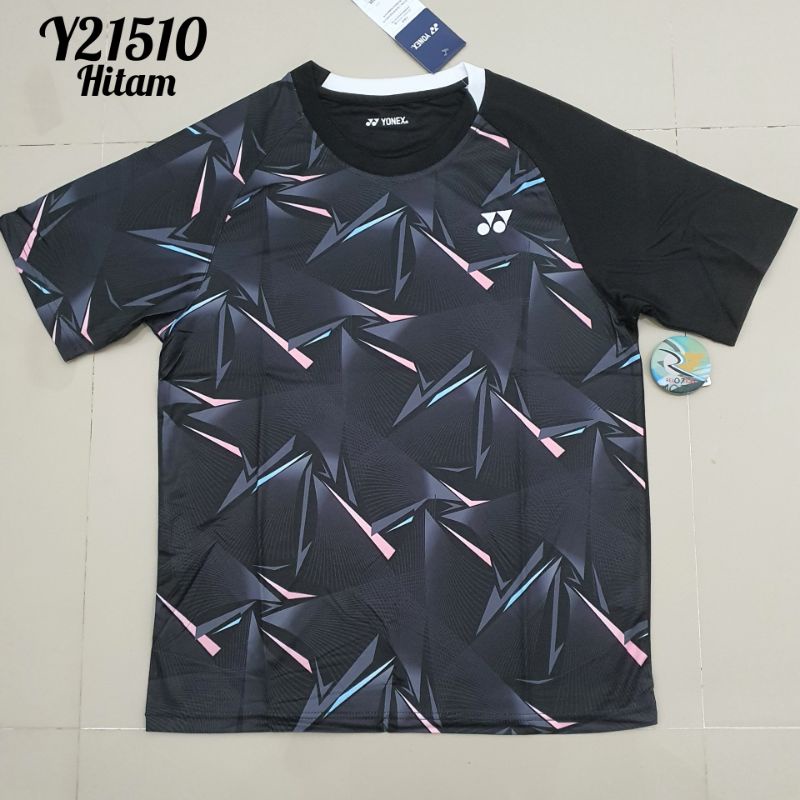 Y21510 HITAM KAOS BADMINTON YONEX IMPORT KAOS BULUTANGKIS KAOS TENIS MEJA PINGPONG KAOS OLAHRAGA