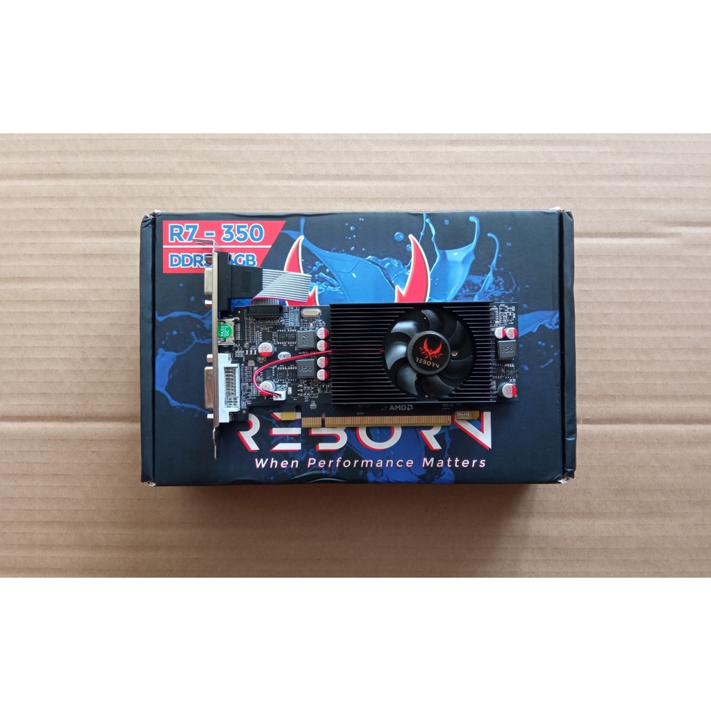 VGA CARD oem HIS ATI AMD Radeon R7 350 4GB DDR5 128bit Original Baru for Game Gaming Grafis Multimed