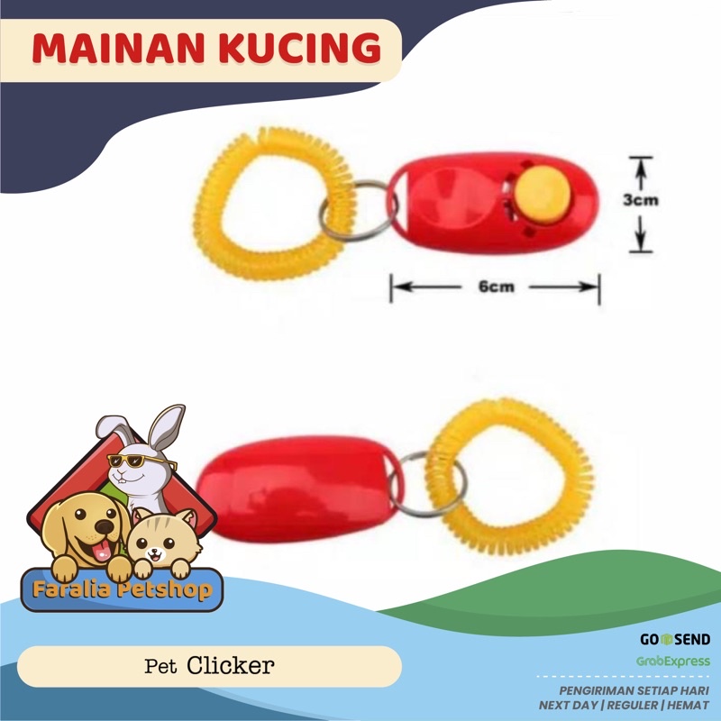 Pet Clicker Cat Dog Training Melatih Anjing Kucing Peluit di Pencet Dipencet