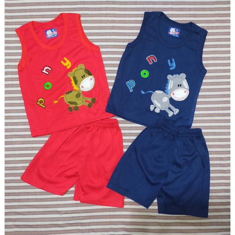 STKT17 SETELAN SINGLET BAYI / SET KUTUNG BAYI / SETELAN BAJU BAYI BORDIR UMUR 4 Sampai 15 BULAN