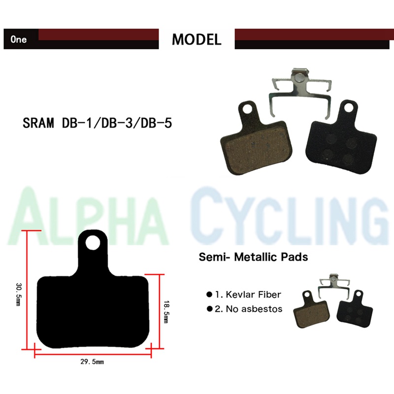 4 Pairs Sport EX, Bicycle Disc Brake Pads for AVID DB Elixir, SRAM LEVEL TL &amp; T, Red Force ETap AXS