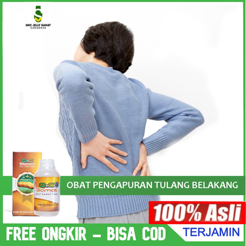 Obat Herbal Pengapuran Tulang Belakang, Obat Tulang Keropos QnC Jelly Gamat ASLI - HALAL Legal BPOM