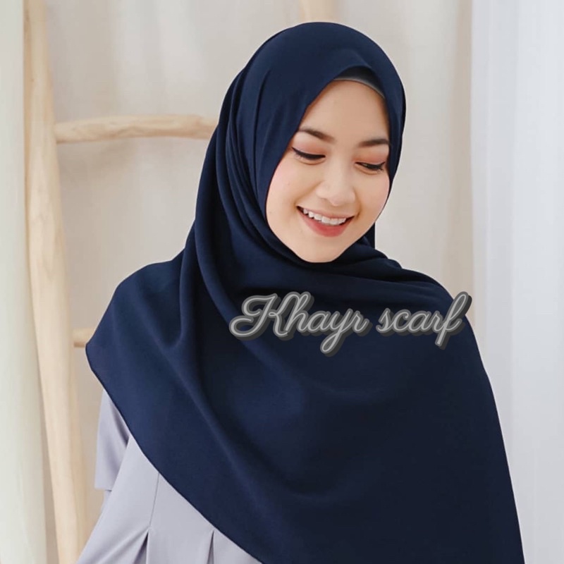 Hijab Promo Alisya Shawl Pashmina Diamond Signature / part 1 / Khayr Scarf-navy