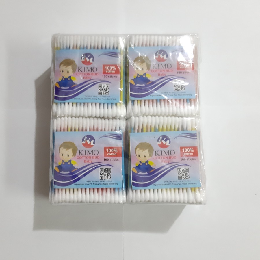 Isi 100 Korek Kuping KIMO baby cotton bud refill untuk bayi